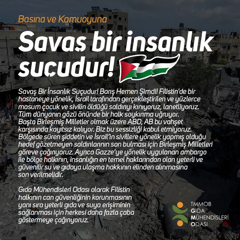" SAVAŞ BİR İNSANLIK SUÇUDUR! " - BASIN AÇIKLAMASI