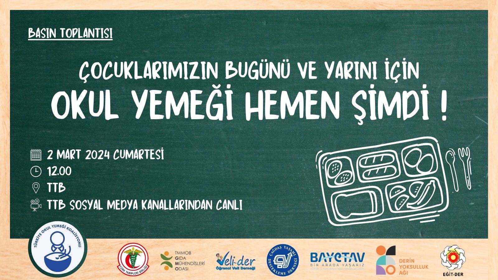Türkiye Okul Yemeği Koalisyonu Basın Açıklaması