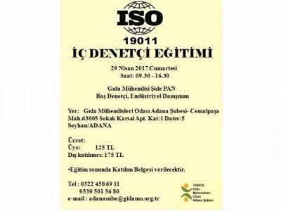 ISO 19011 İÇ DENETÇİ EĞİTİMİ
